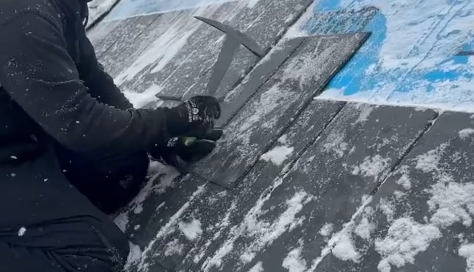 Blood, Sweat, and Ice: Rebuilding a Slate Church Roof in Extreme Conditions!