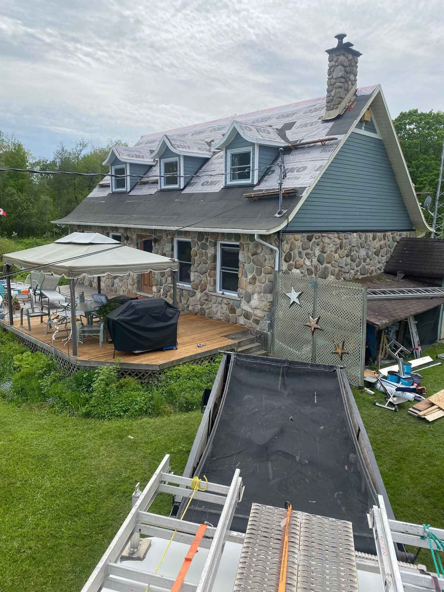 Precision Roofing job site